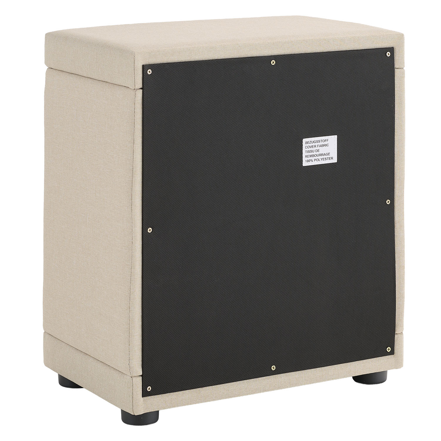 Bedside table Nightstand bedroom 2 Chest drawers Side table Beige fabric