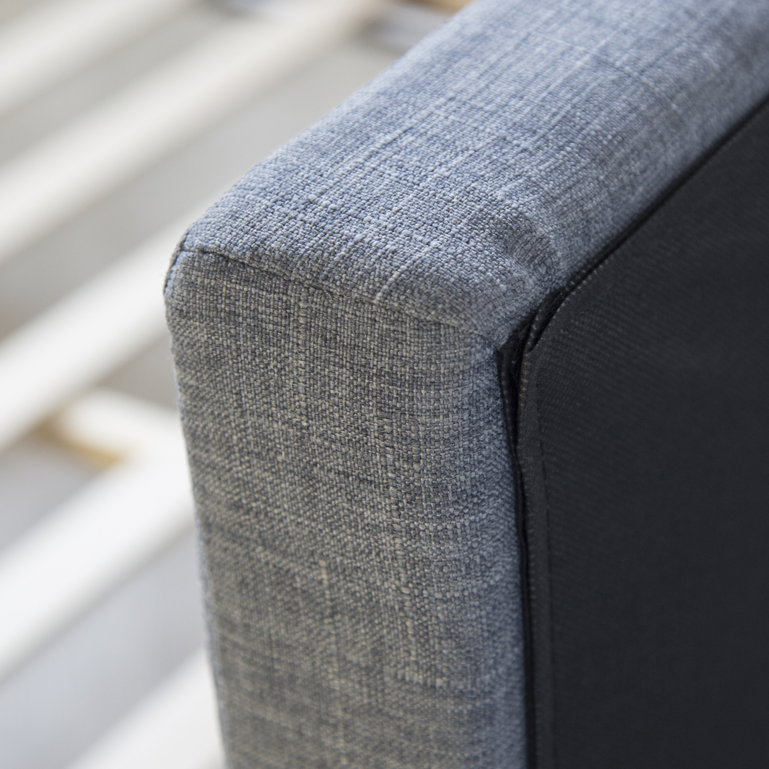 Upholstered bed 180x200 cm grey anthracite | with slatted frame | with 2 bed drawers | double fabric bed frame