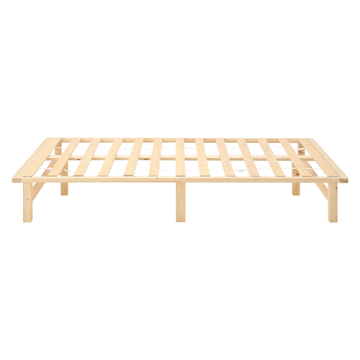120x200 cm Natural Pallet Bed – Wooden Double Bed with Slatted Base for Teen Rooms, Guest Rooms, and Bedrooms