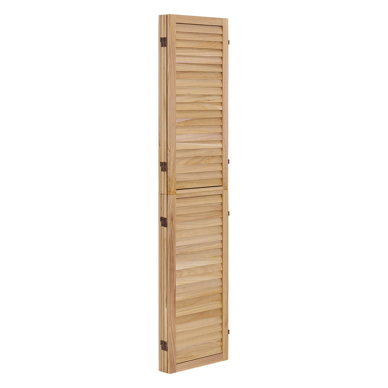 4-Panel "Natur" Folding Screen – Wooden Room Divider & Privacy Screen with Slats