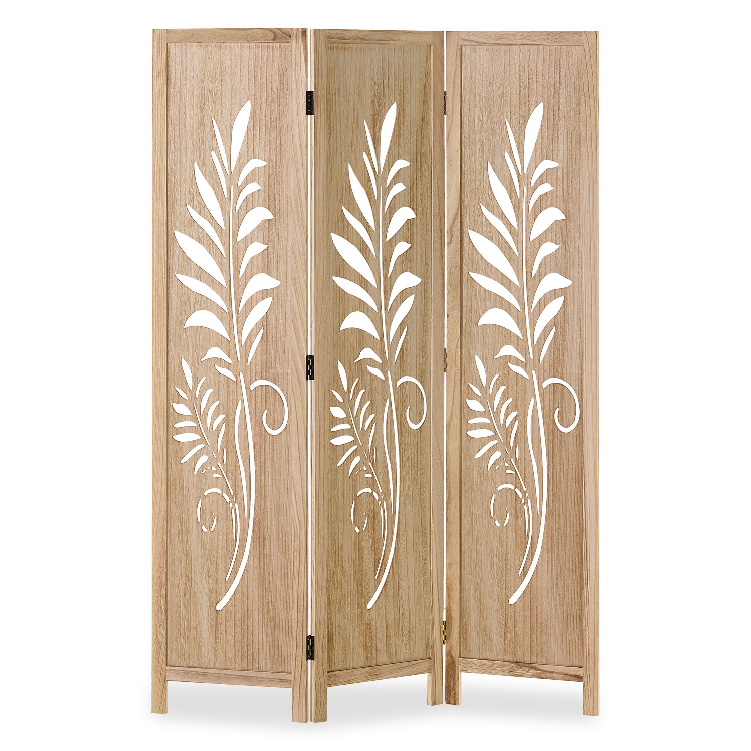 Paravent Natural Design | 3-panel | Wood | Decorative Room Divider | Partition Privacy Screen
