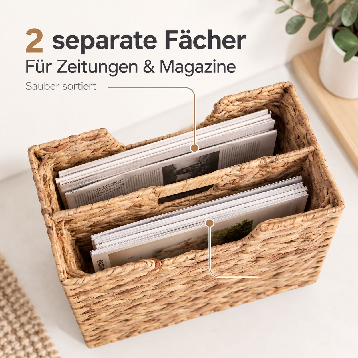 Newspaper stand magazine holder Sea Grass
