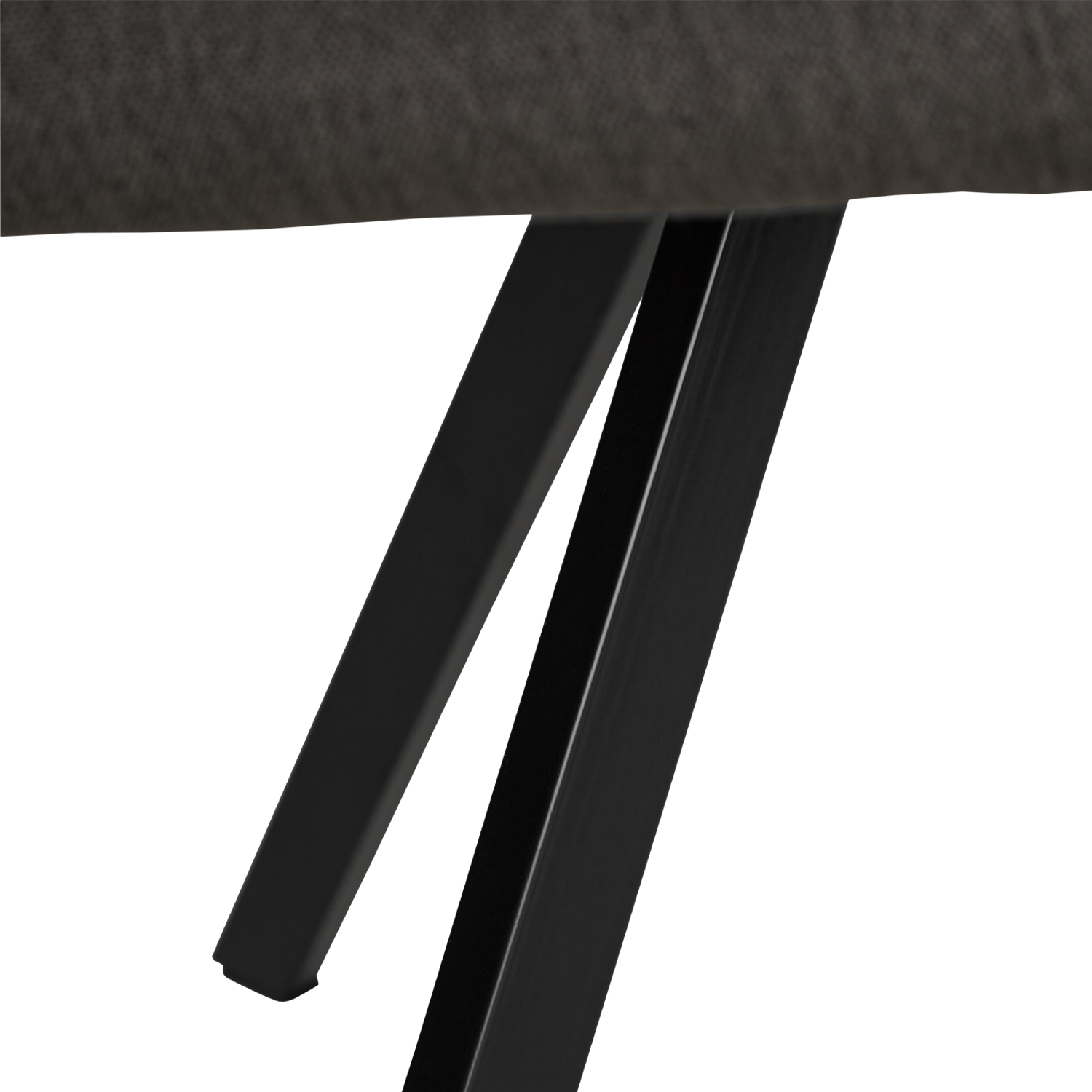 Upholstered Chair Linen Anthracite | Set of 2 | with Armrests | Kitchen Dining Room Office