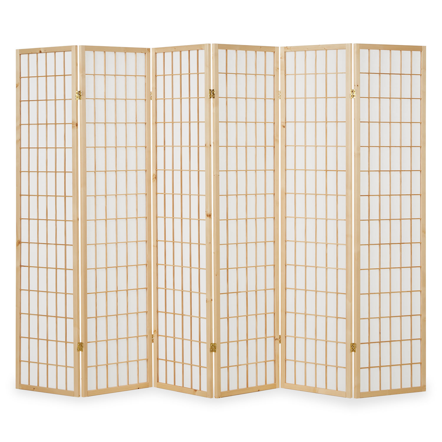 Paravent room divider 3 4 5 6 parts partition wall Shoji Foldable Natural