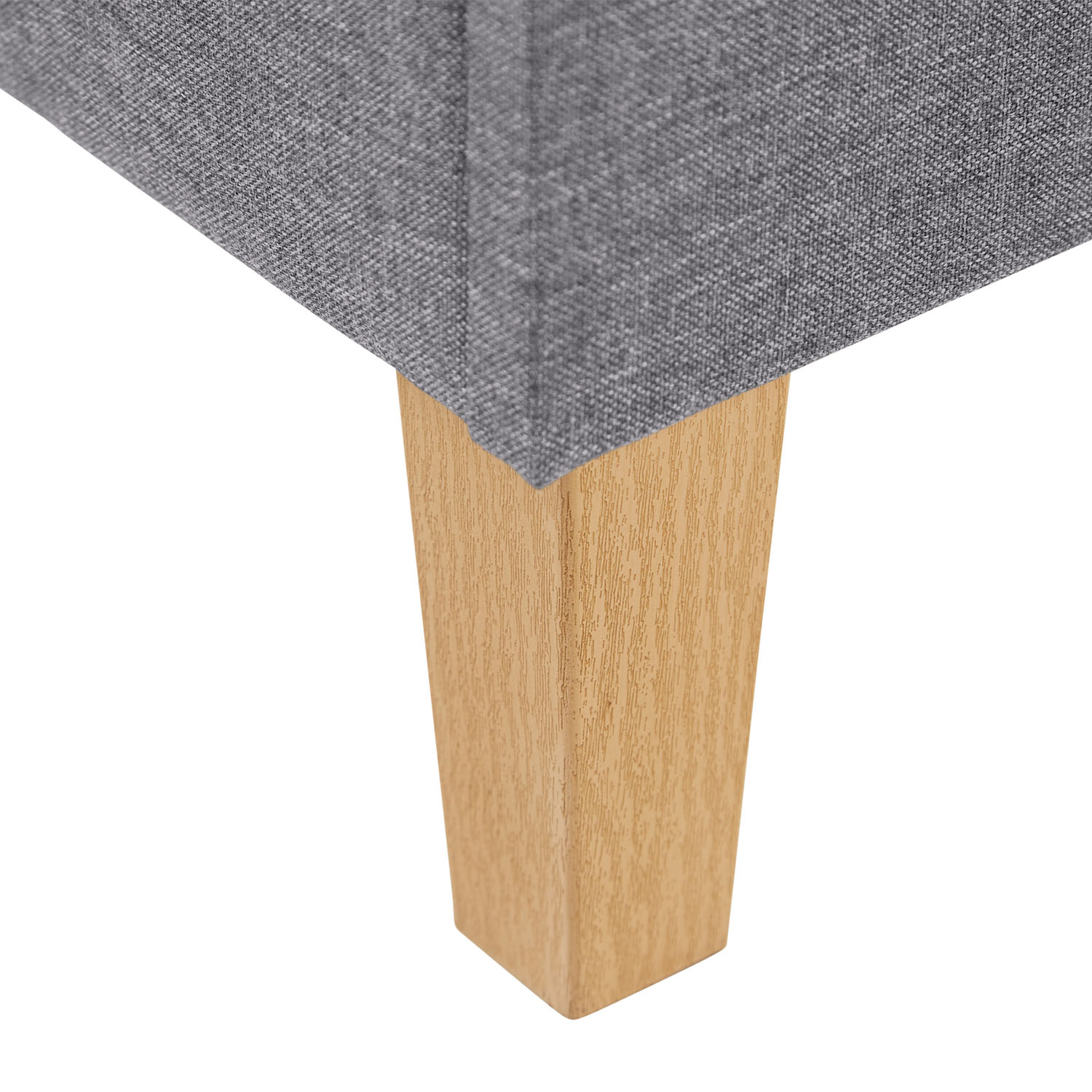 Upholstered Bed 160x200 cm Gray – Modern Futon Bed with Slatted Base | Minimalist Double Fabric Bed