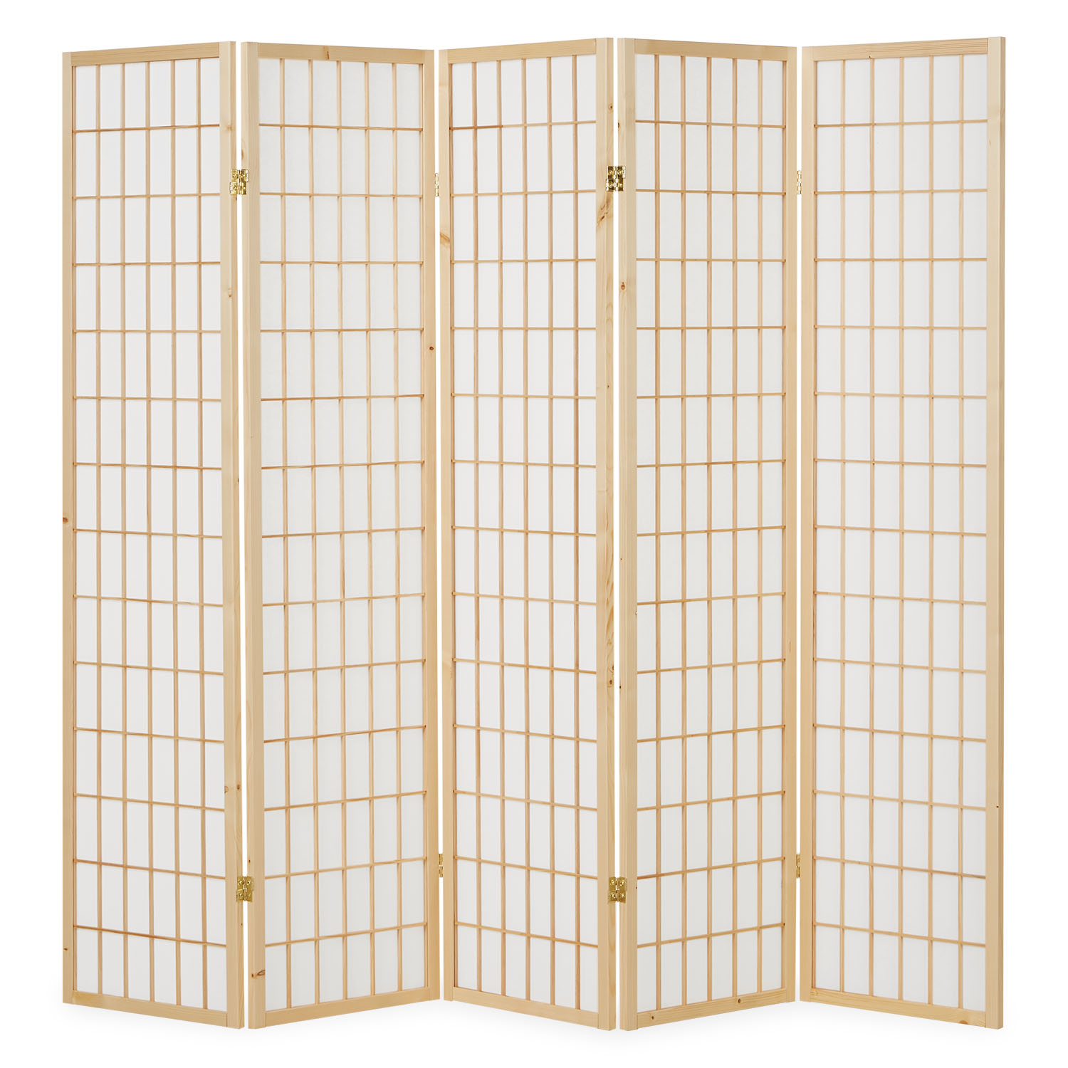 Paravent room divider 3 4 5 6 parts partition wall Shoji Foldable Natural