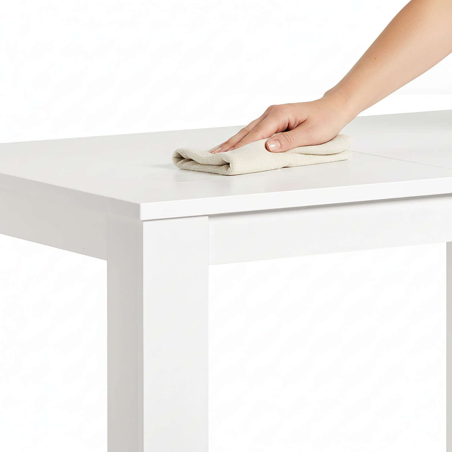 Modern Dining Table Kitchen Table Wooden Table 120x80 cm White 6 Seater Extendable