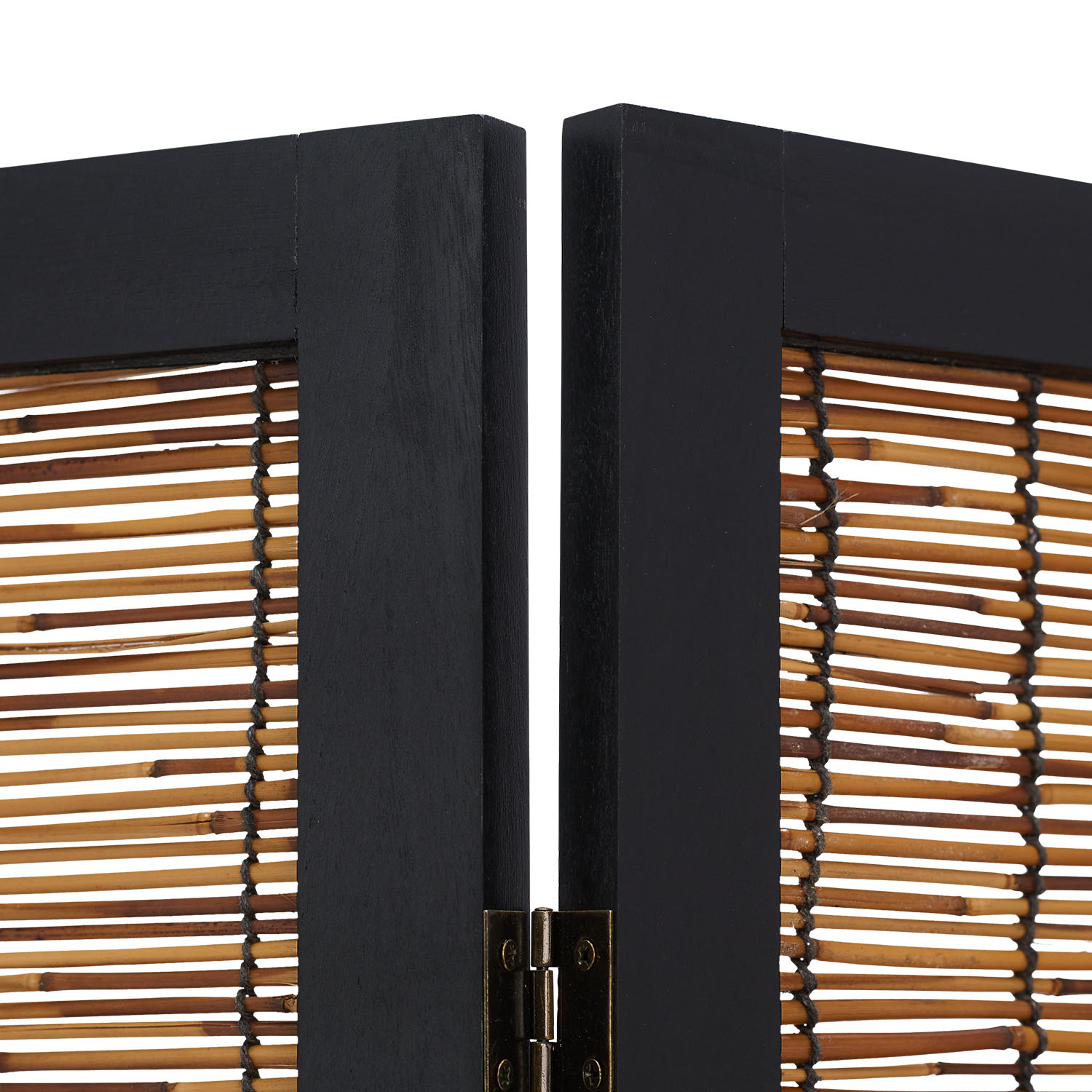 Paravent Black Wooden | 3-panel | Willow | Room Divider Partition Privacy Screen