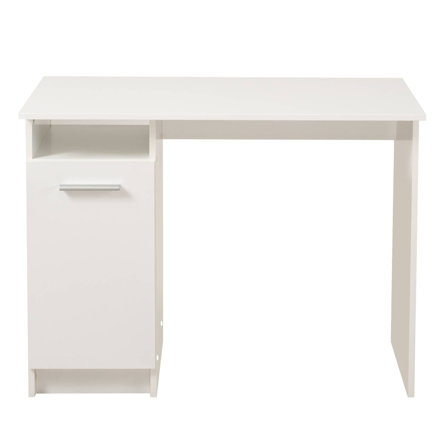 Computer Desk PC Table Home Office Desk Small Gaming Desk Shelves Workstation White