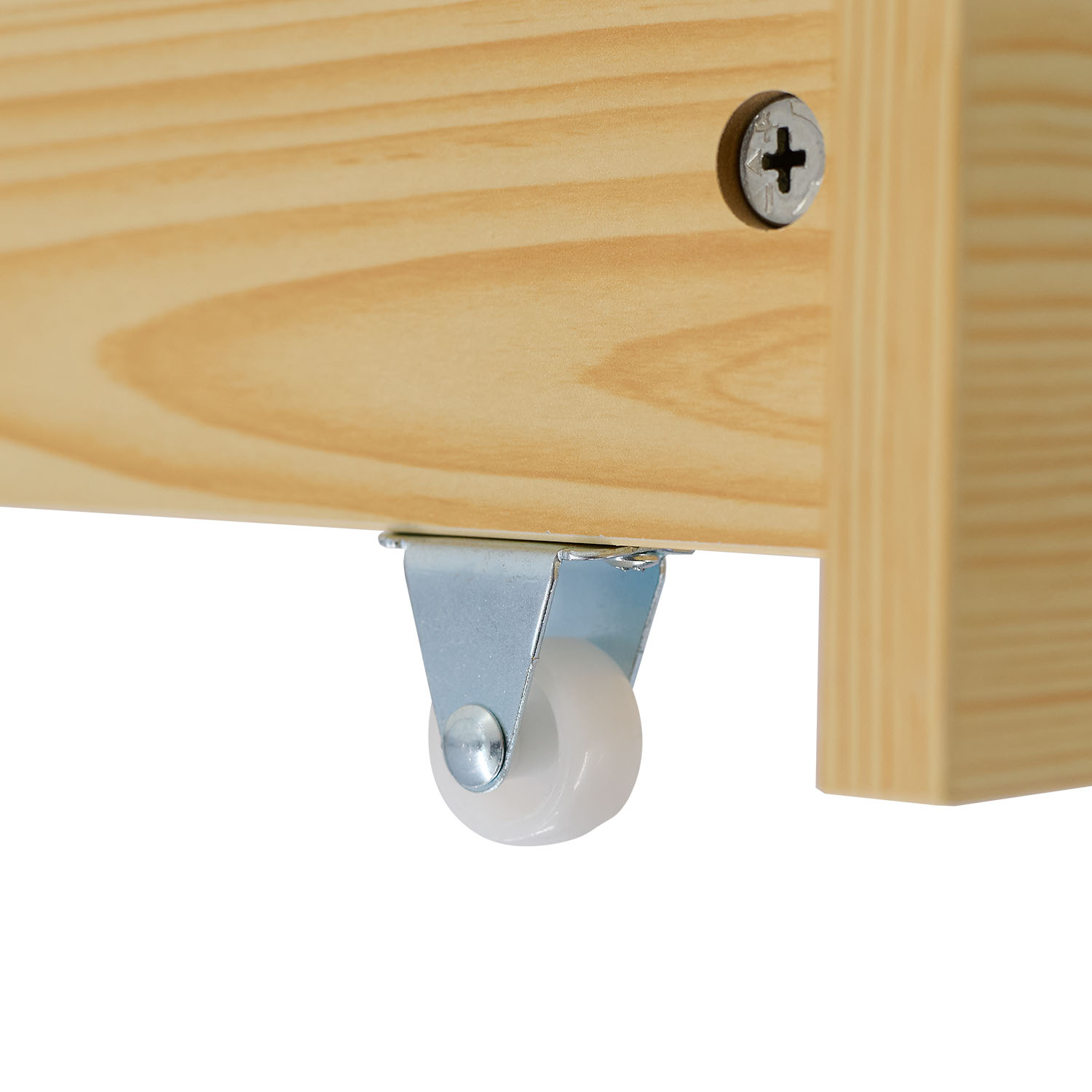 Children's Bed 90x200 cm Natural | Wooden bed with 2 drawers | Single Bed | with Slatted Frame | Fall Protection