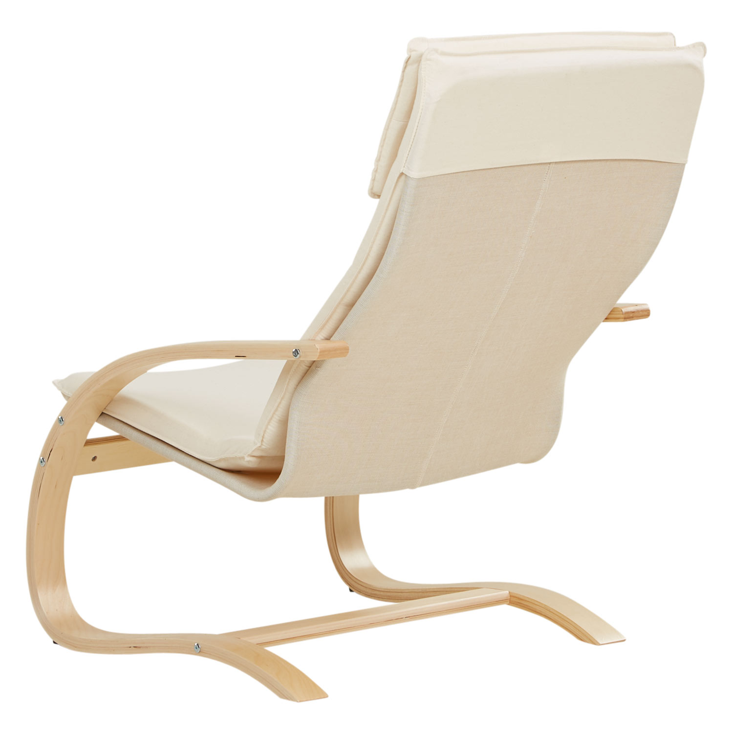 Relaxsessel Natur | without Footrest | Natural Wood | Glider Rocking Chair Nursing Chair Recliner