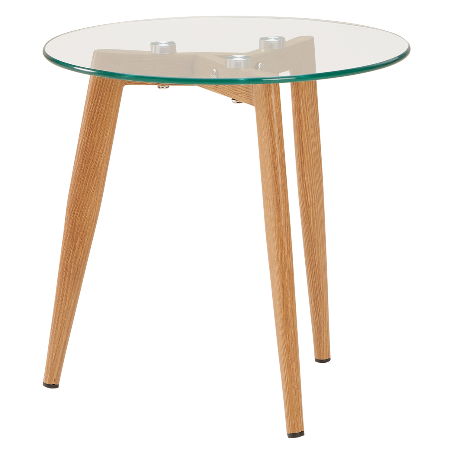 Round Coffee table Side table Set of 2 Living room tables Glass Cocktail table Small table