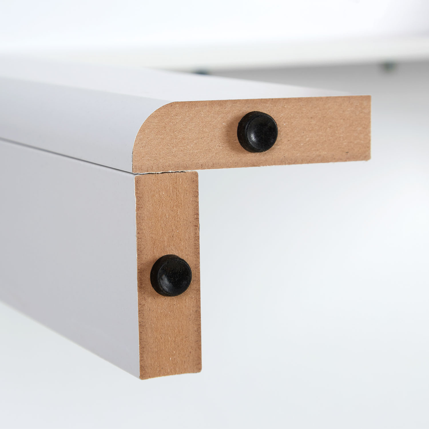 Modern Dining Table Round Kitchen Table Ø 106 cm Wooden Table White 4 Seater