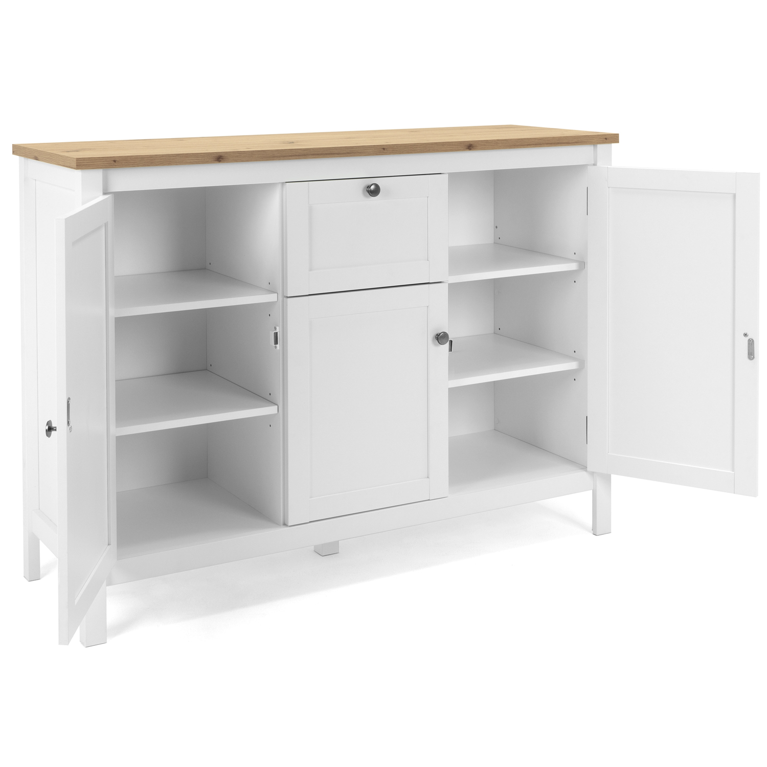 Sideboard chest of drawers living room cupboard wood white nature
