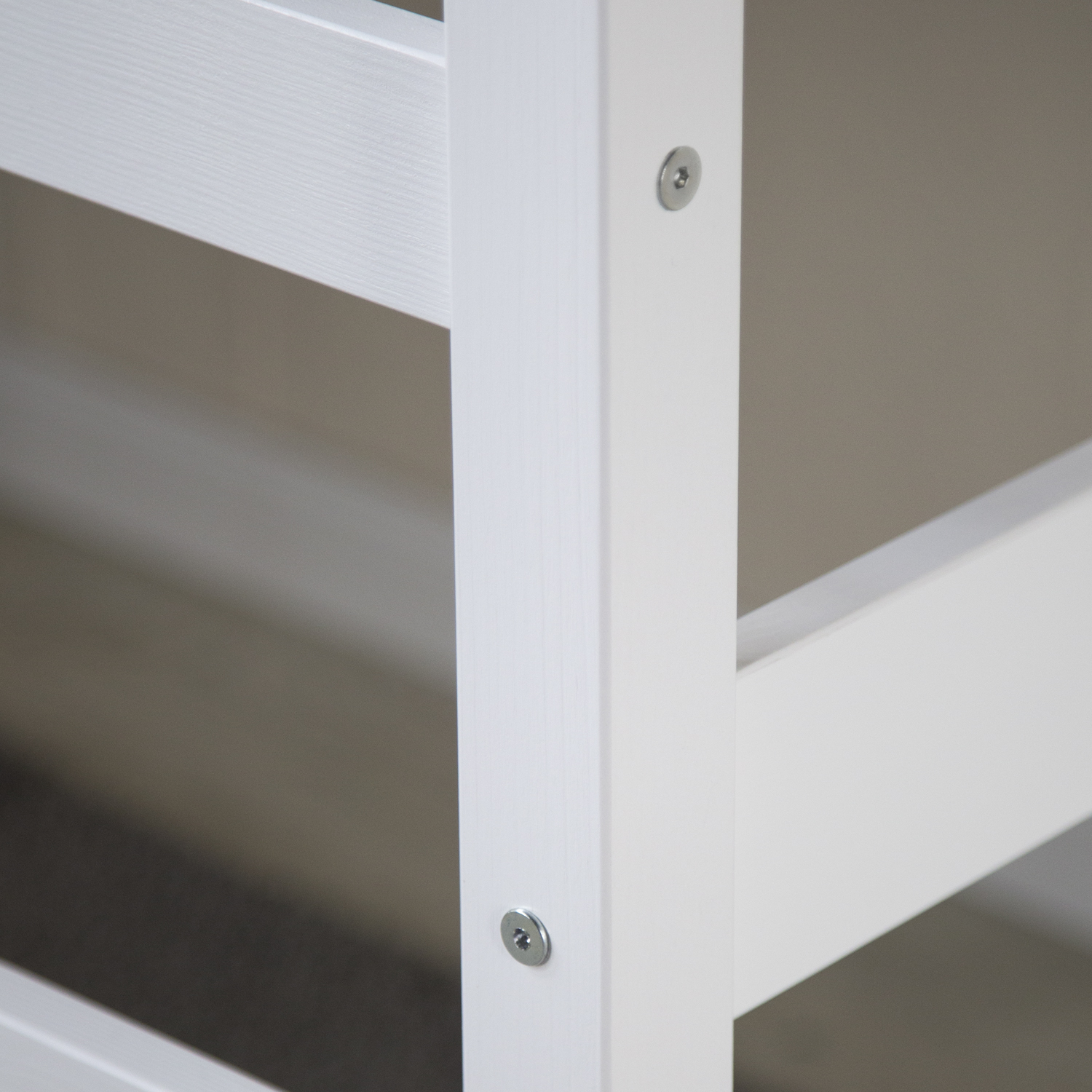 Loft Bed Kids 90x200 cm White | Ladder | Desk Included