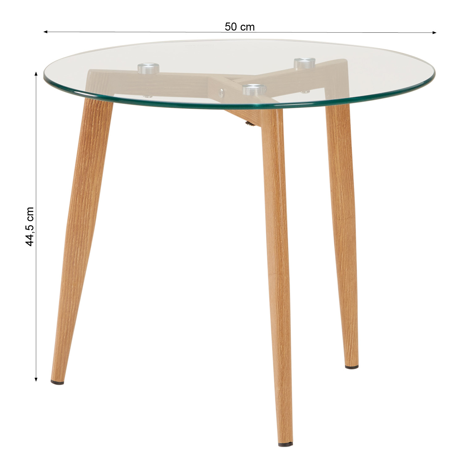 Round Coffee table Side table Set of 2 Living room tables Glass Cocktail table Small table