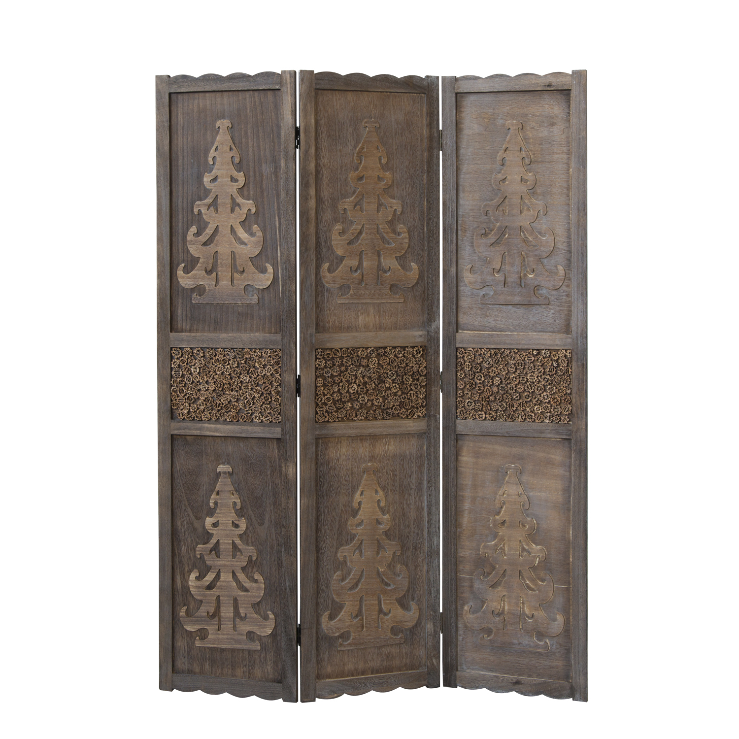 Paravent Brown Decorations | 3-panel | Wood | Room Divider Partition Privacy Screen