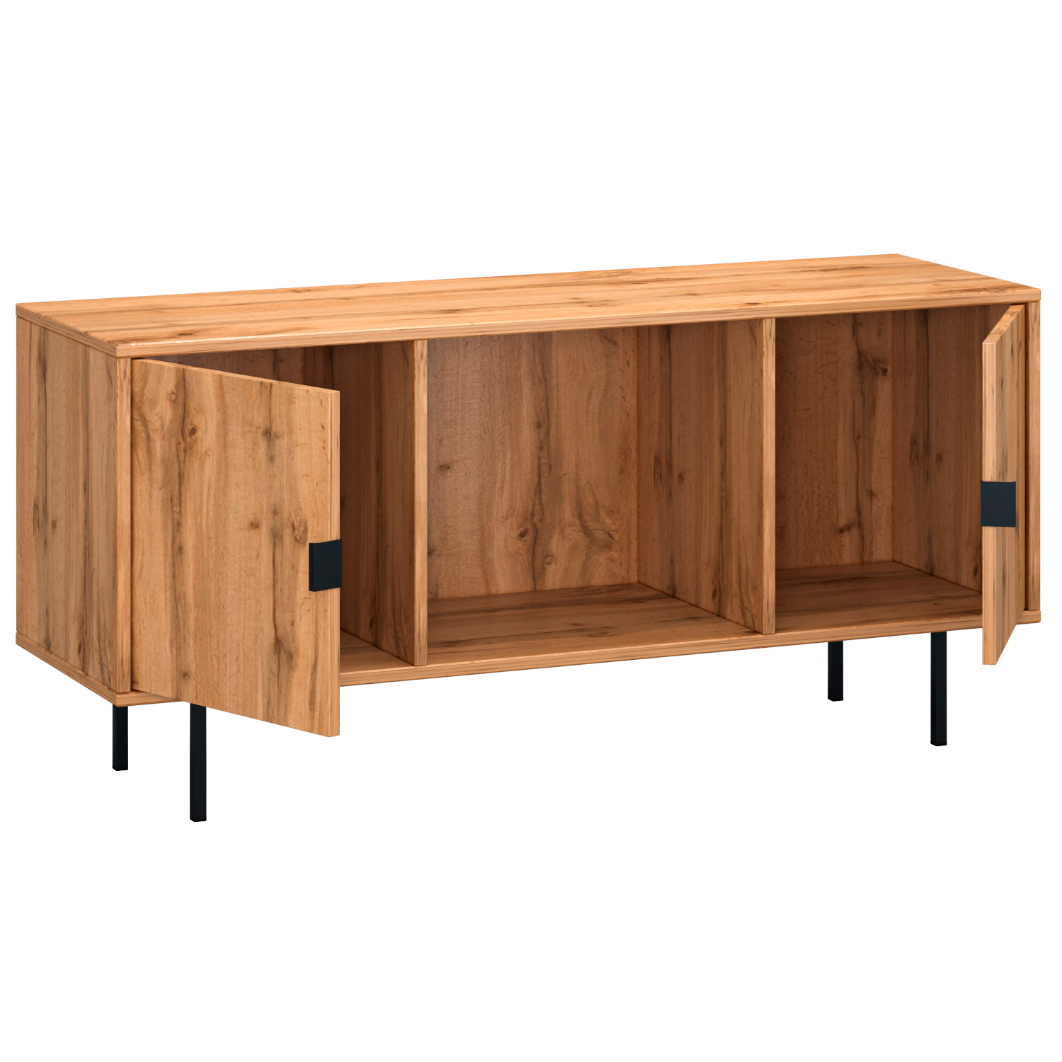 TV Board Wood TV Cabinet Lowboard Sideboard Grey Oak