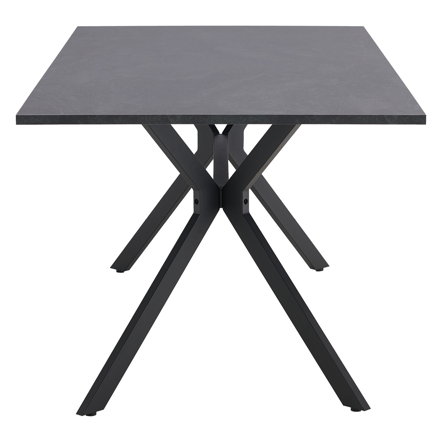 Modern Dining Table Kitchen Table 180x90 cm Anthracite Black Table 8 Seater Industrial Look