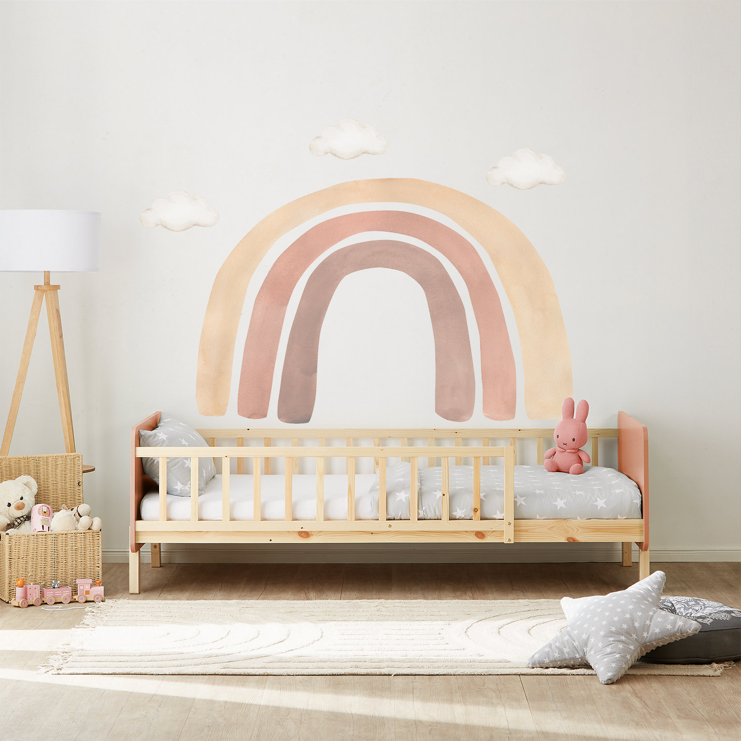 Single bed 90x200 cm Red with Mattress Wooden Bed frame Toddler bed with safety rail Kids bed Childrens bed Slatted frame