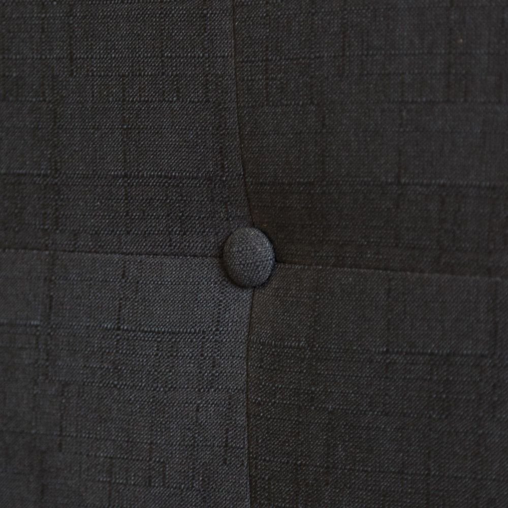 Upholstered bed 140x200 cm black | with slatted frame | double fabric bed frame