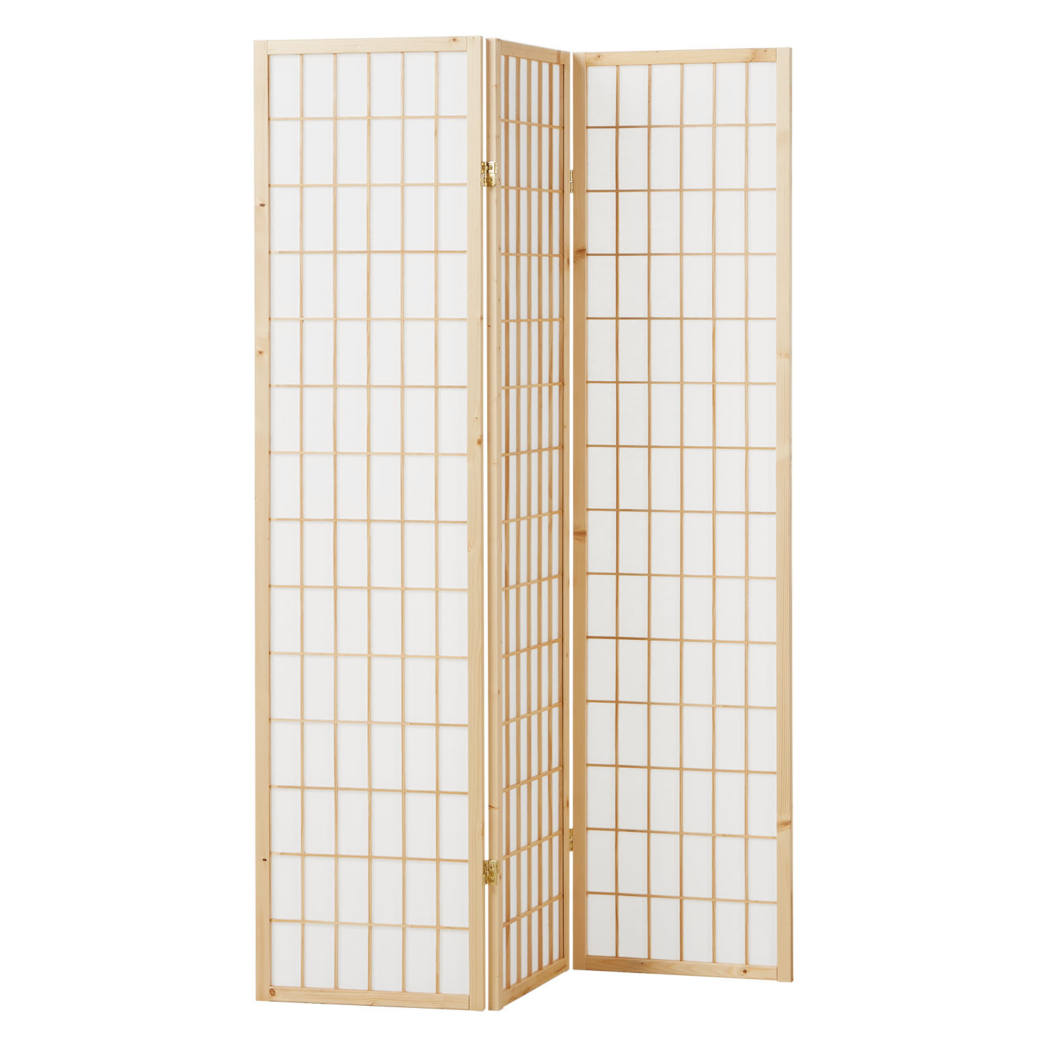 Paravent Natural Shoji Rice Paper White | 3-panel | Wood | Room Divider Partition Privacy Screen
