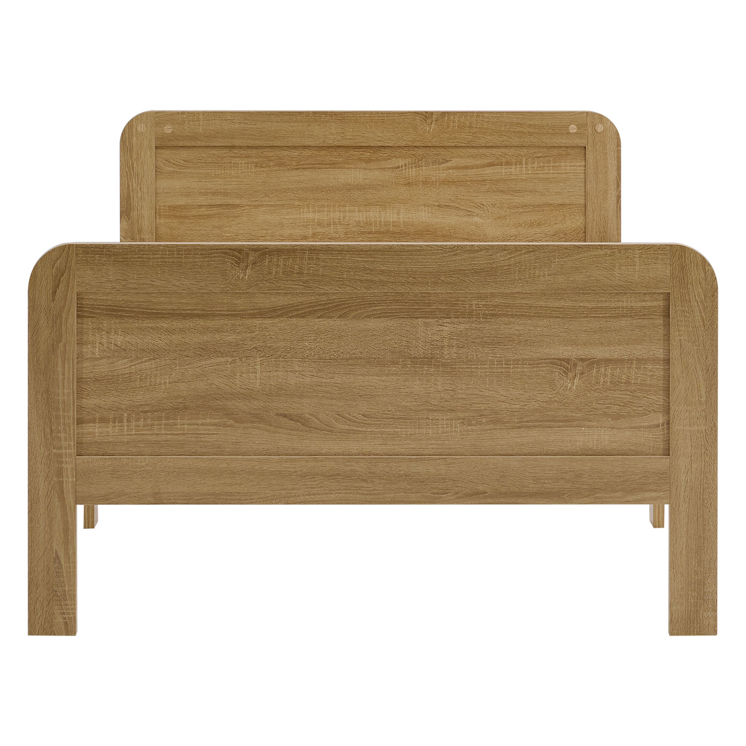 Comfort Bed 120x200 cm Natural | Senior Bed Height Adjustable with Slatted Frame | Double Bed | Wood