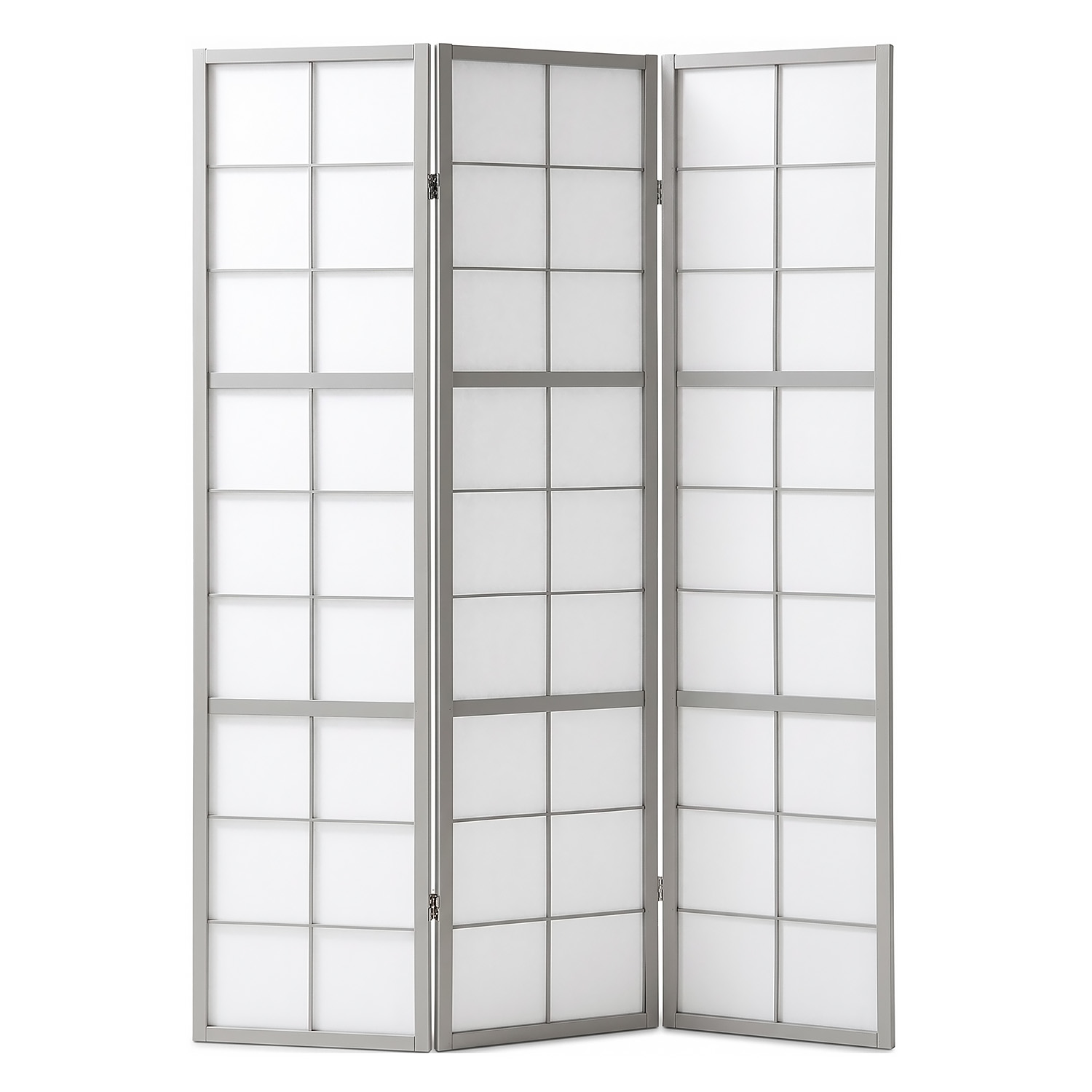 Paravent Grey Shoji | 3-panel | Wood | Room Divider | Partition Privacy Screen
