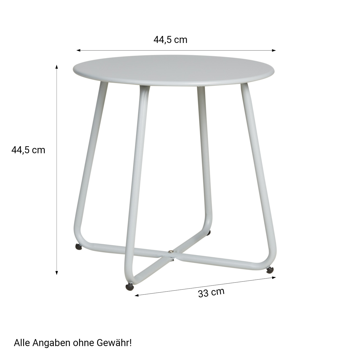 Coffee table Side table Round Garden Table Grey Metal Small table Outdoor table Bistro table