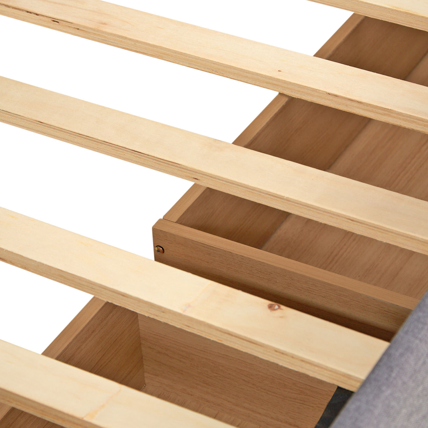 Upholstered Bed 90x200 Grey Bed Drawer Day Bed Sofa Bed Guest Bed Extendable