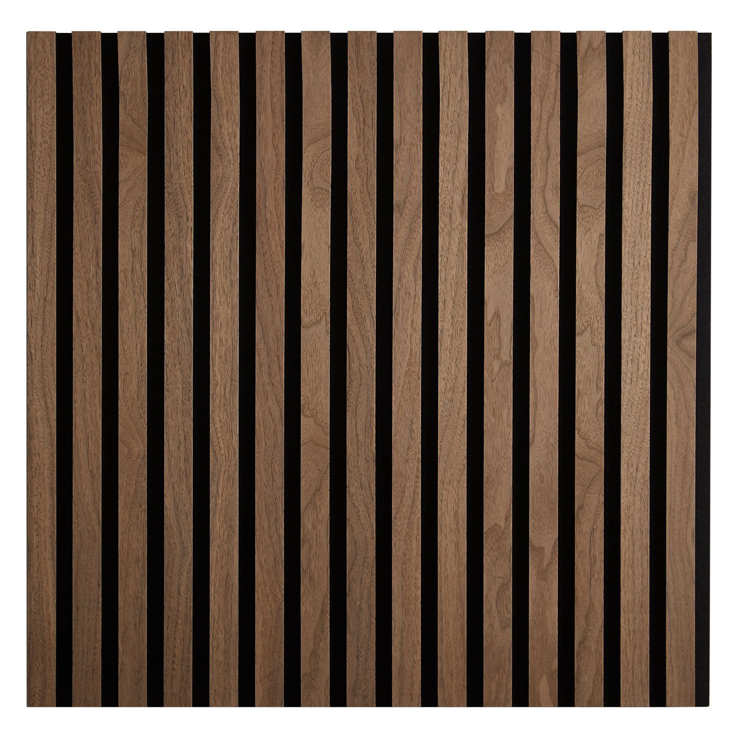 Acoustic Panels Wall Panels 60 x 60 cm Brown Walnut | Wood | 4-piece Set | 3D Strips