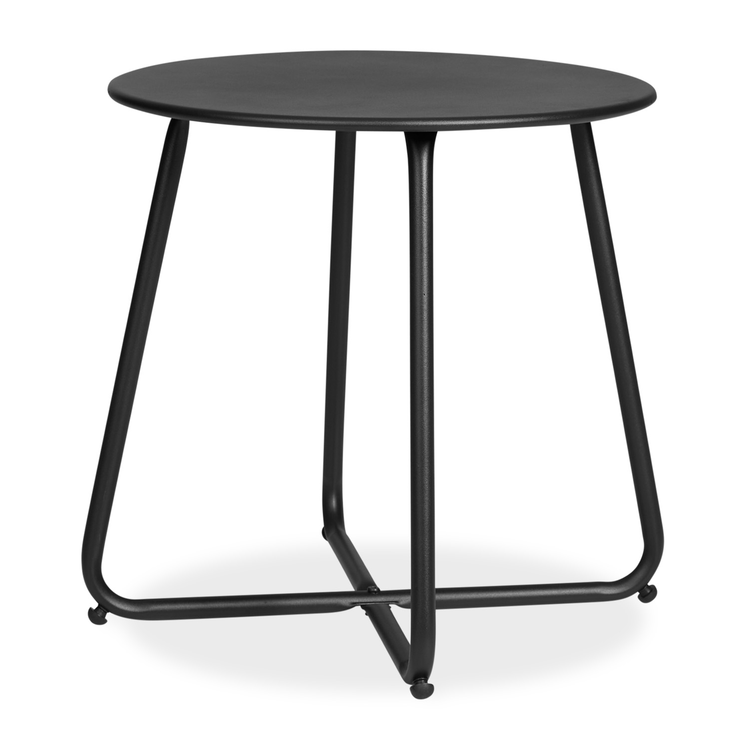 Beistelltisch Metall Rund Schwarz Indoor Outdoor|Homestyle4u