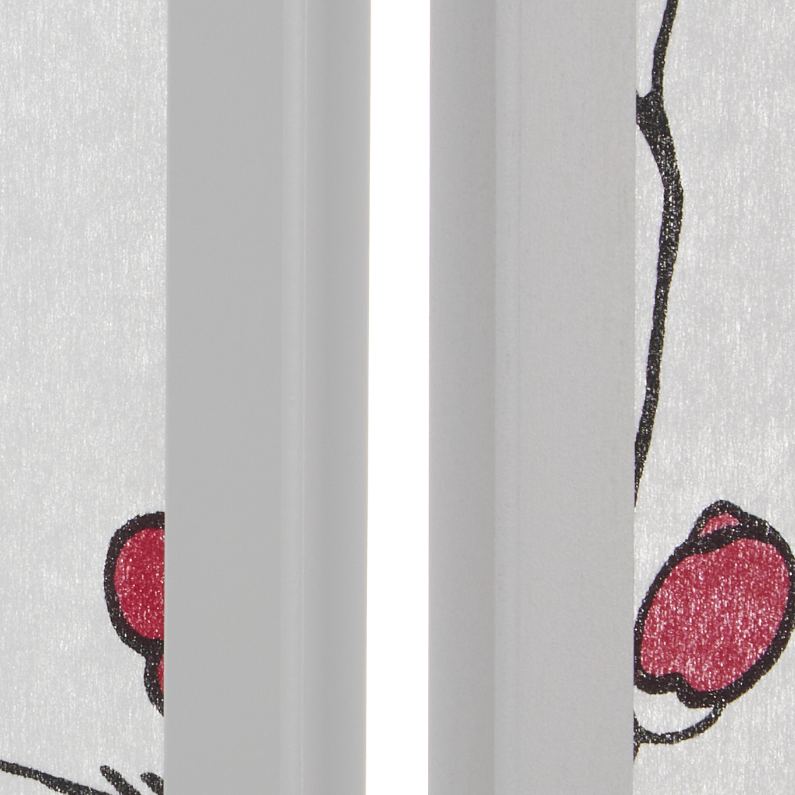 White Cherry-Patterned Screen | White Rice Paper | 4-Panel | Wood | Room Divider, Partition, Privacy Screen