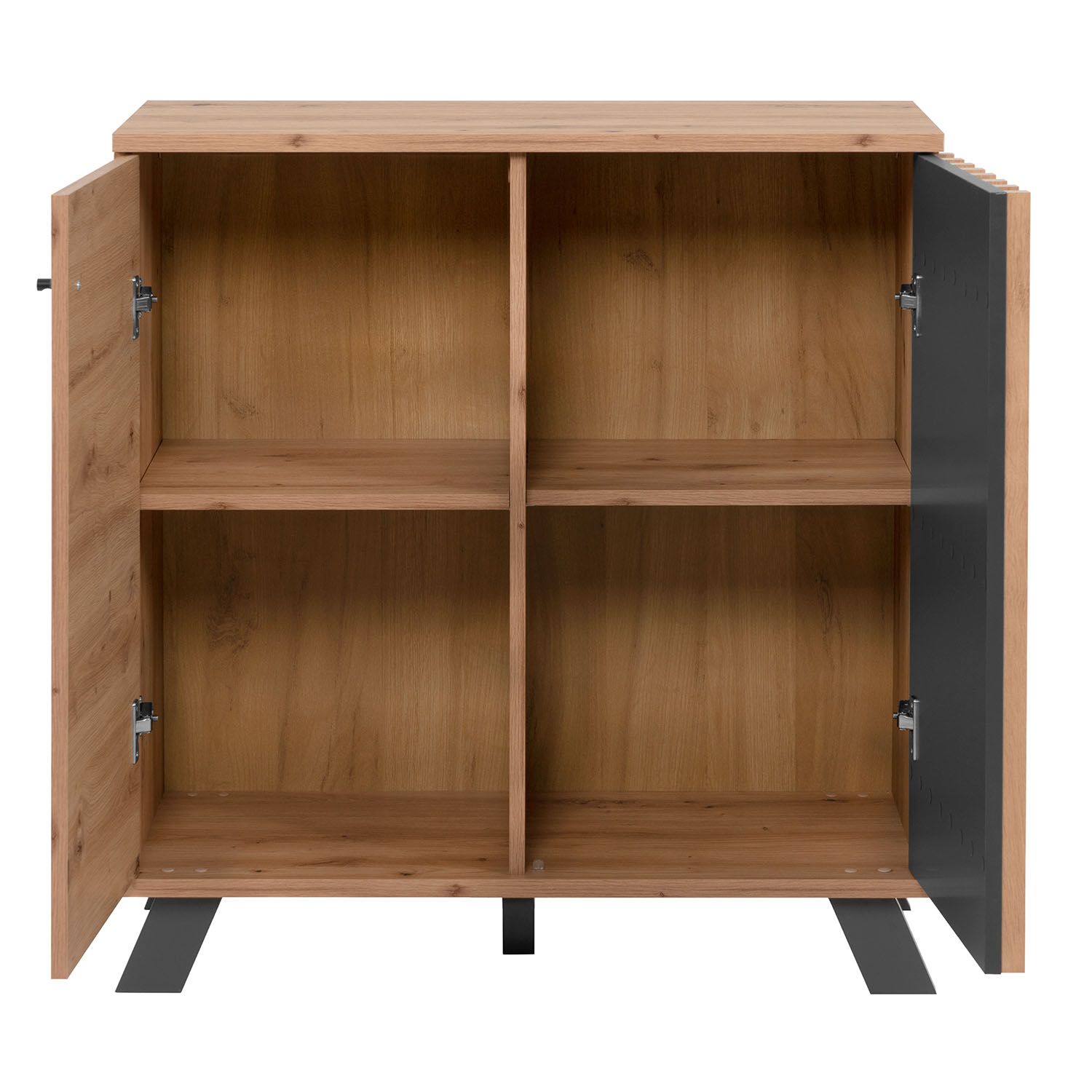 Industrial Look Sideboard Cupboard 80 cm Storage Cabinet Wood Oak Living Room