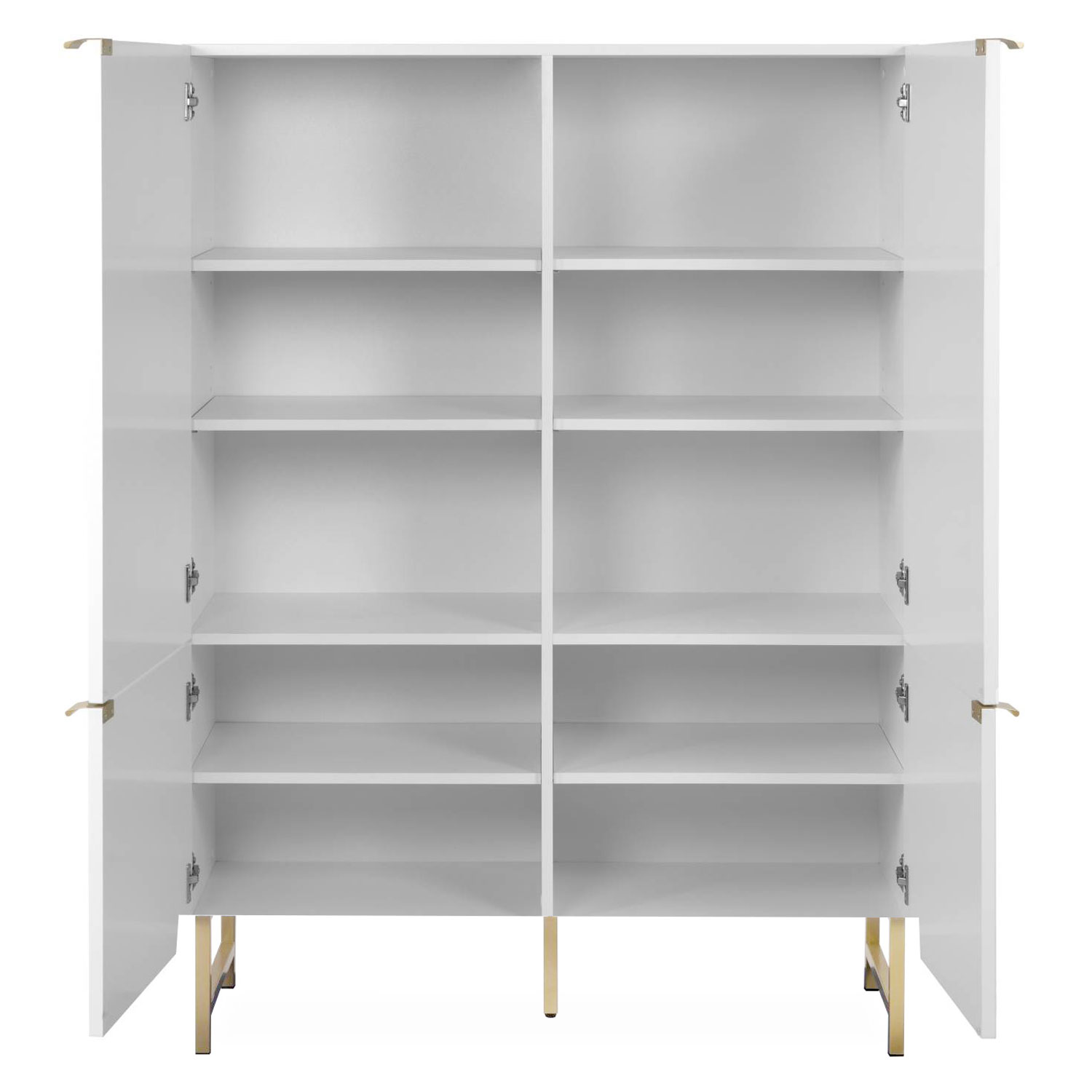 Highboard Sideboard White Wood Storage Cabinet Buffet Credenza Living Room Cupboard