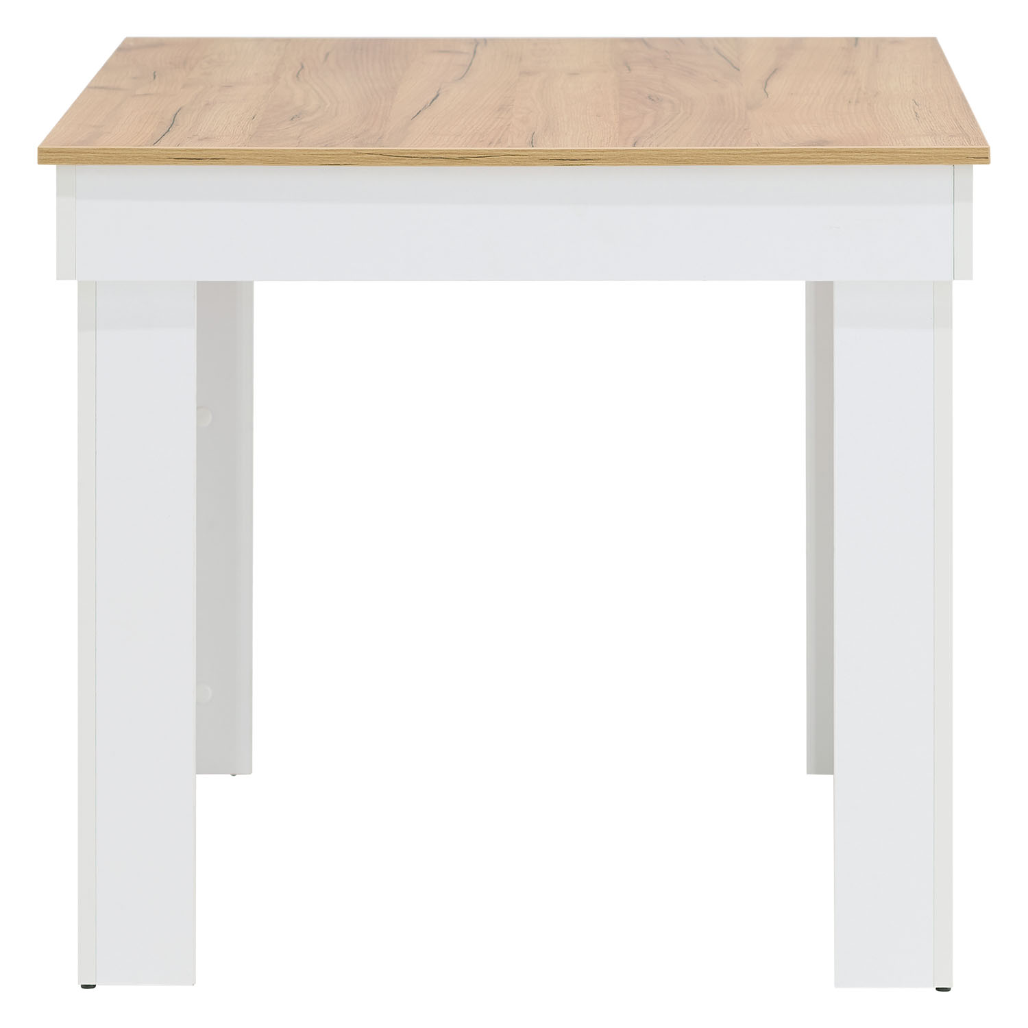 Modern Dining Table Kitchen Table Wooden Table 80x80 cm White 2 Seater Living Room Oak