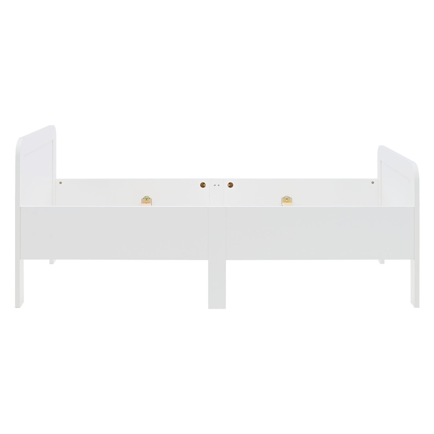 Comfort Bed 90x200 cm White | Senior Bed Height Adjustable | Single Bed | Wood | without Slatted Frame