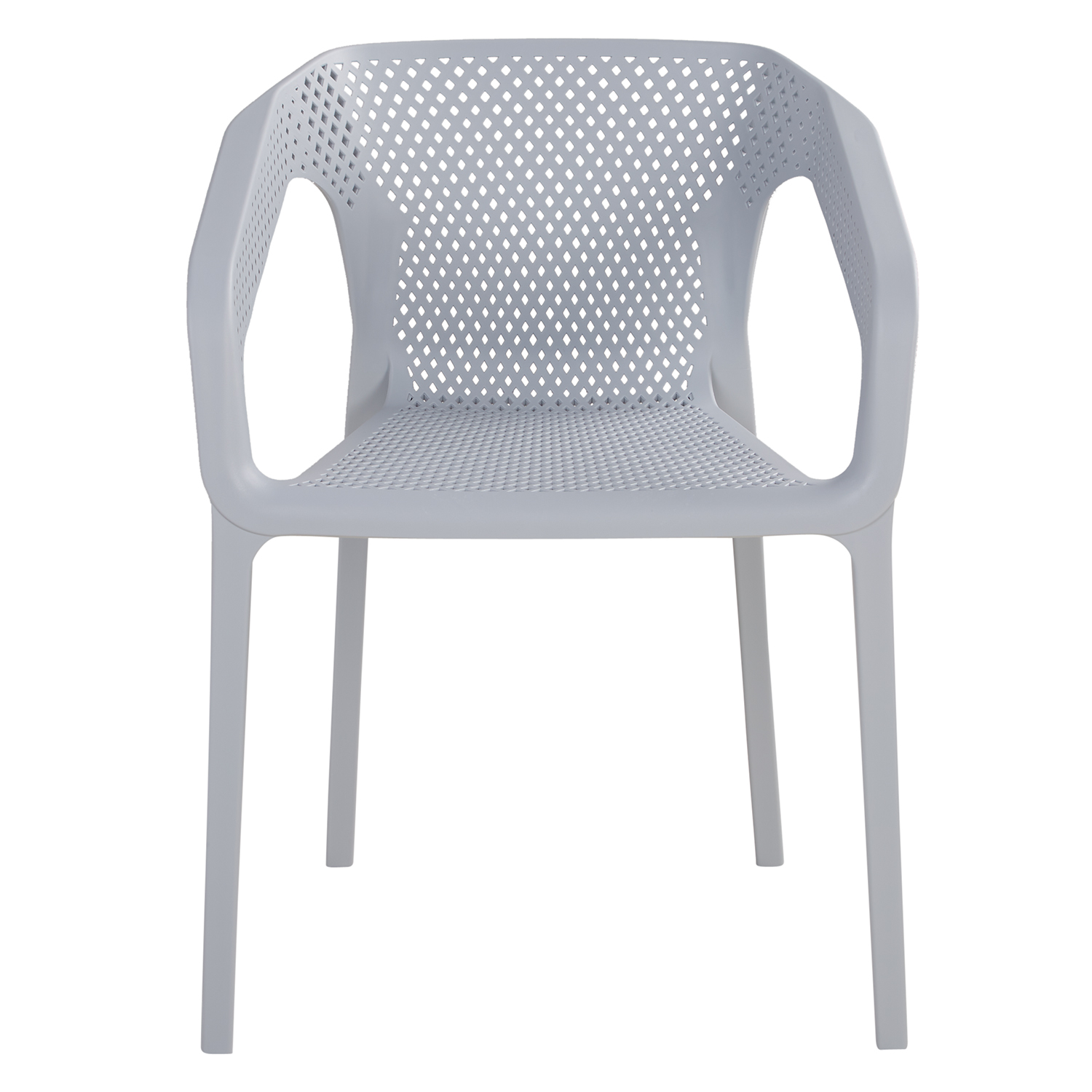 Set of 6 Garden chair with armrests Camping chairs Grey Outdoor chairs Plastic Egg chair Lounger chairs Stacking chairs