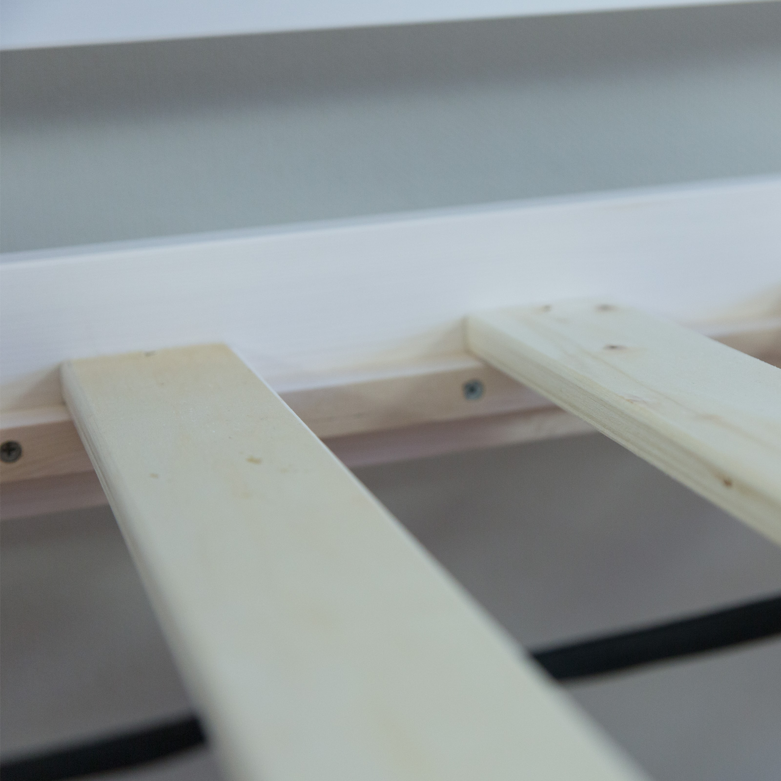 Loftbed 90x200 cm with Mattress Bunk bed Childrens bed Solid Pine Wood Slats Tunnel Curtain Blue