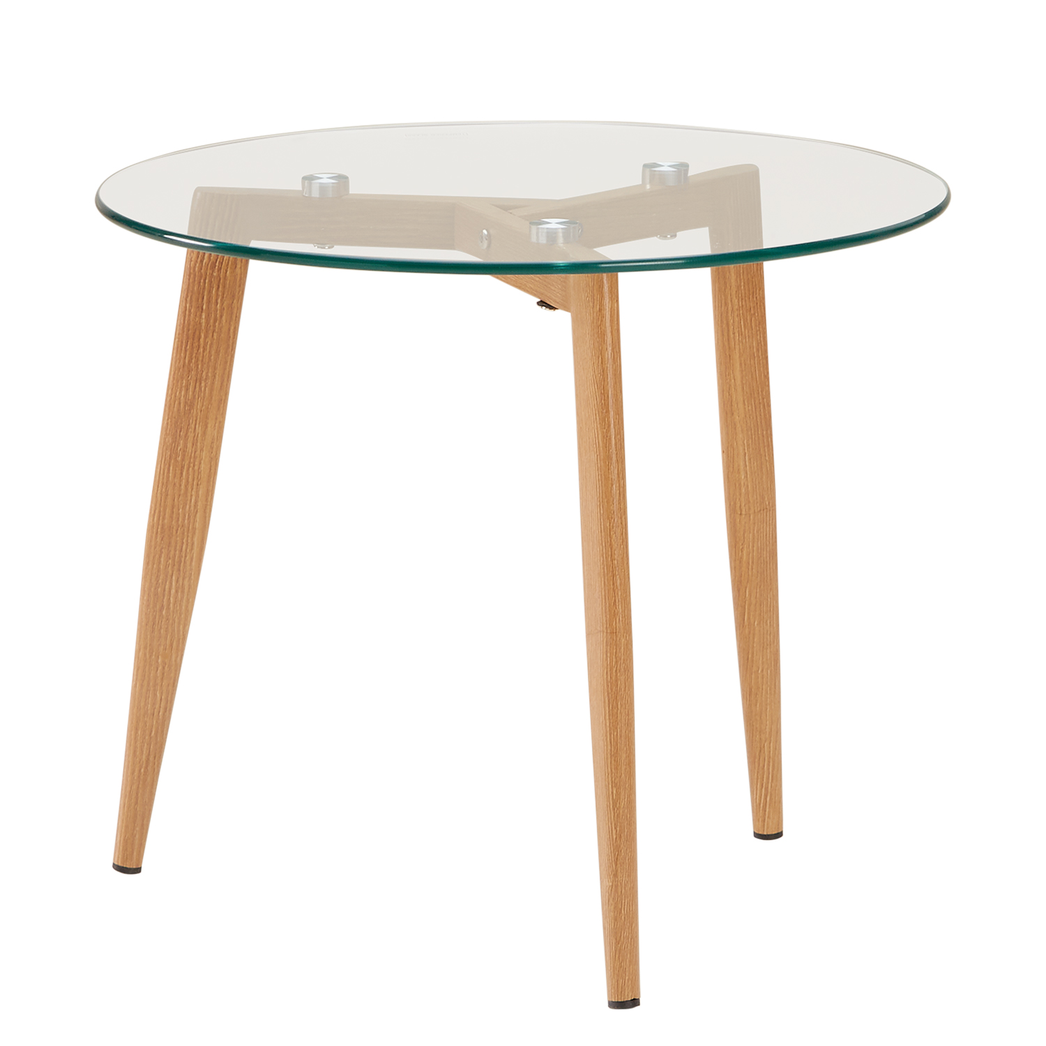 Round Coffee table Side table Set of 2 Living room tables Glass Cocktail table Small table