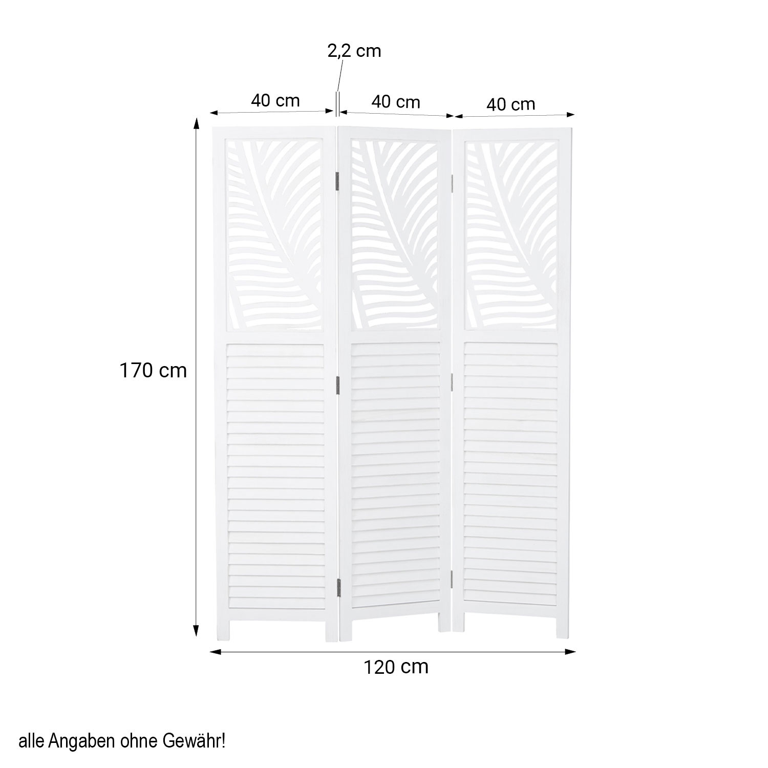Paravent White Rattan-Style Decorations | 3-panel | Wood | Room Divider Partition Privacy Screen