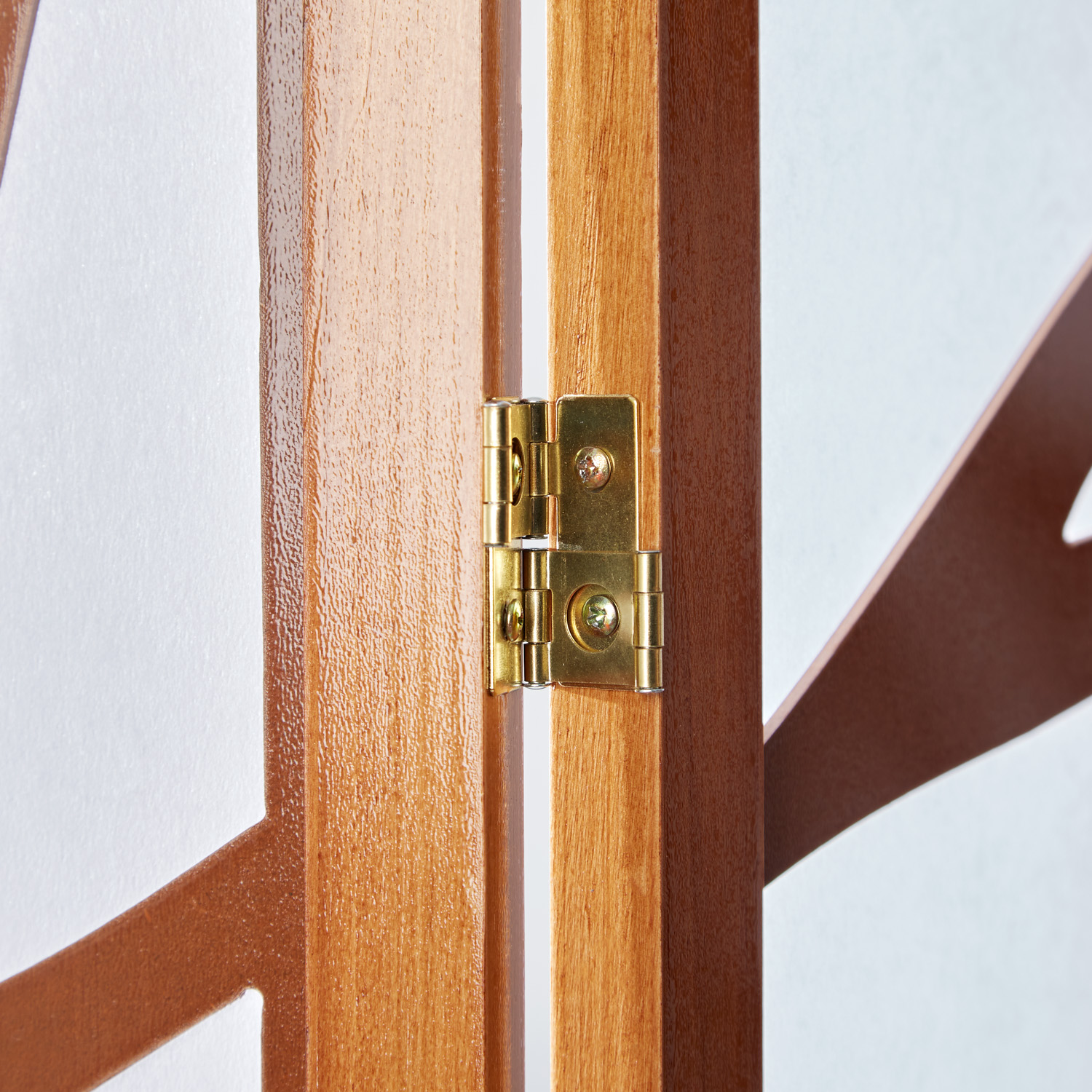 Paravent Brown Shoji Rice Paper White Tree | 3-panel | Wood | Room Divider Partition Privacy Screen