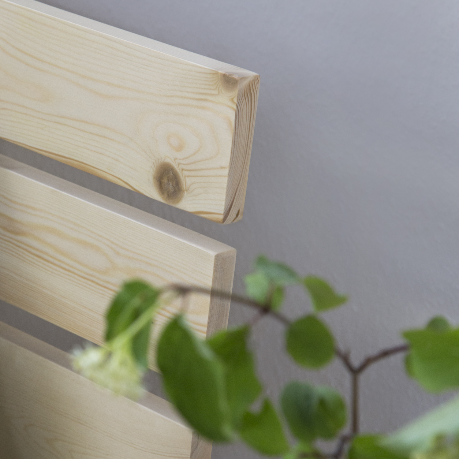 Wood Bed 160x200 cm Natural | Double Bed | with 2 Mattress | Solid | Kids Youth Guest Bedroom