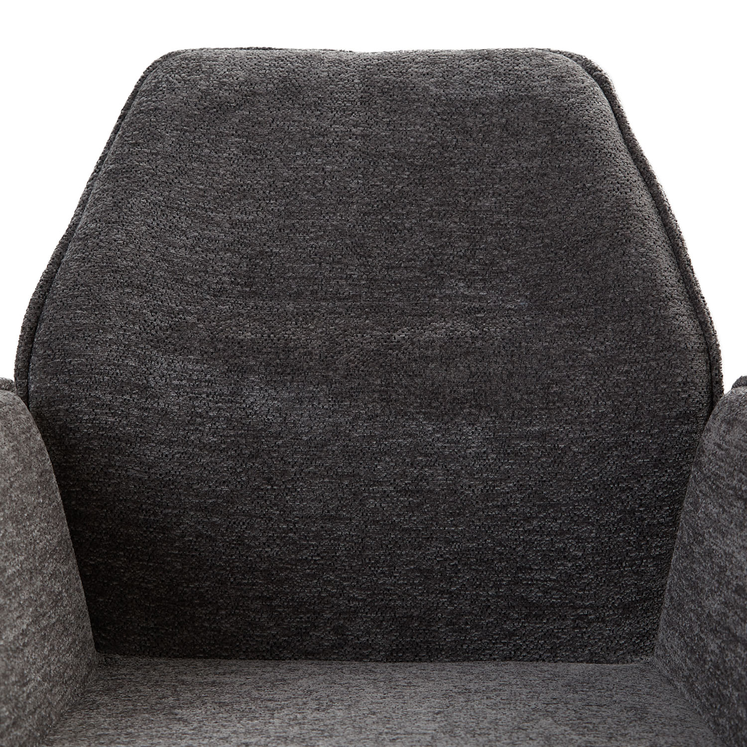 Upholstered Chair Chenille Wool Grey | single | swivel | with Armrests | Kitchen Dining Room Office