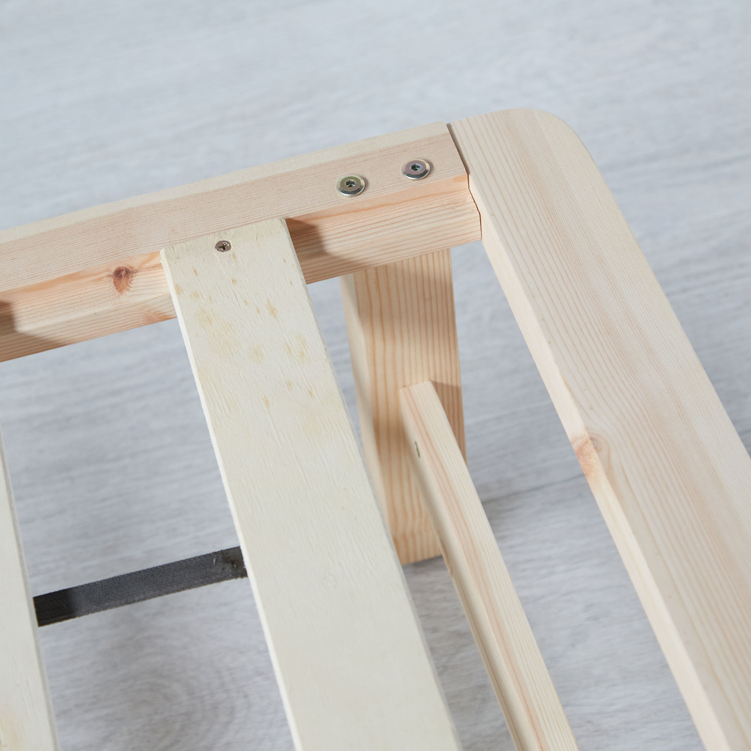 Family Bed 270x200 cm Natural | Maxi Pallet Bed XXL | with Slatted Frame | Wood | Also Separable