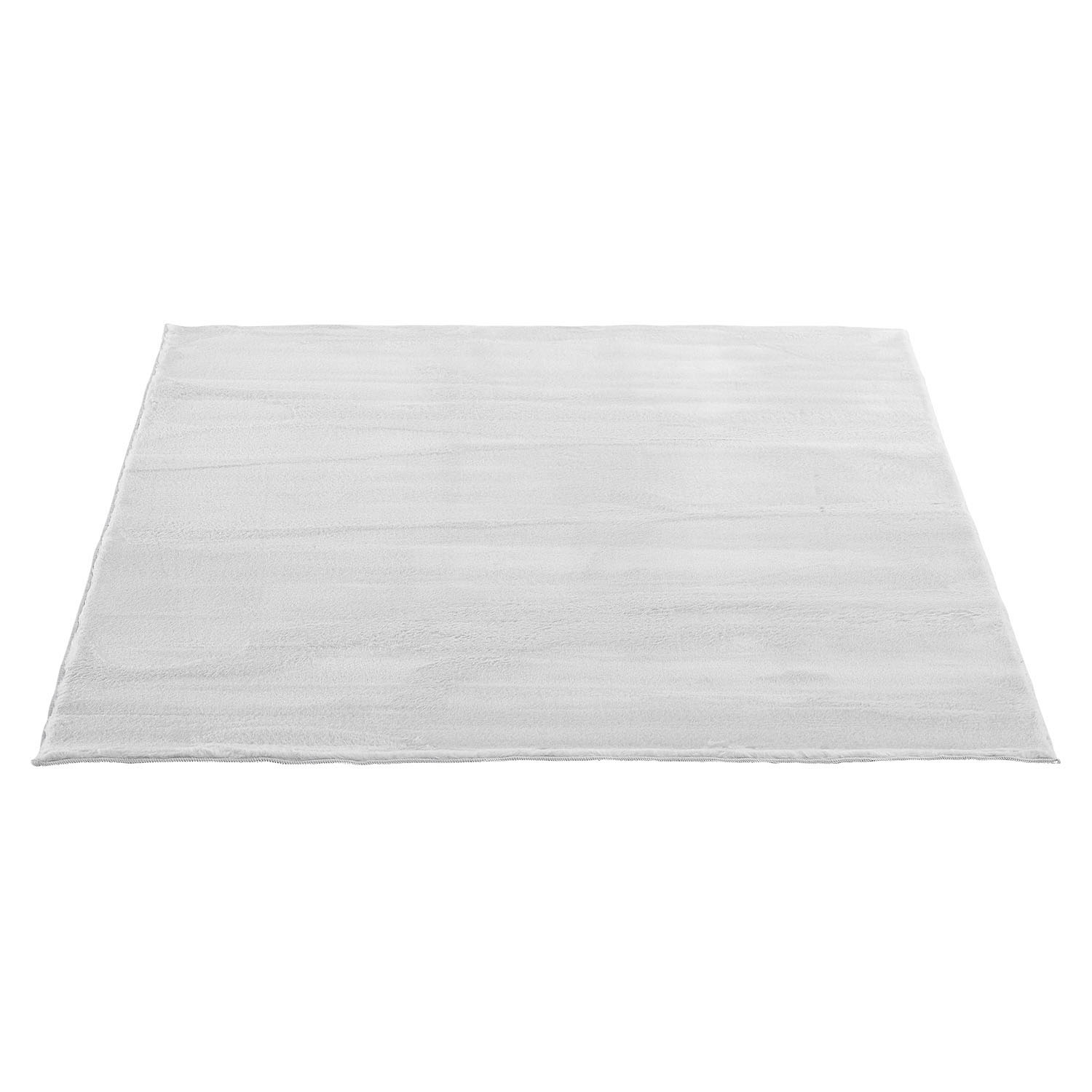 Soft Grey Rug 120x180 cm – Modern Short Pile Living Room Rug – Non Slip Bedroom Carpet – Washable Fluffy Area Rug