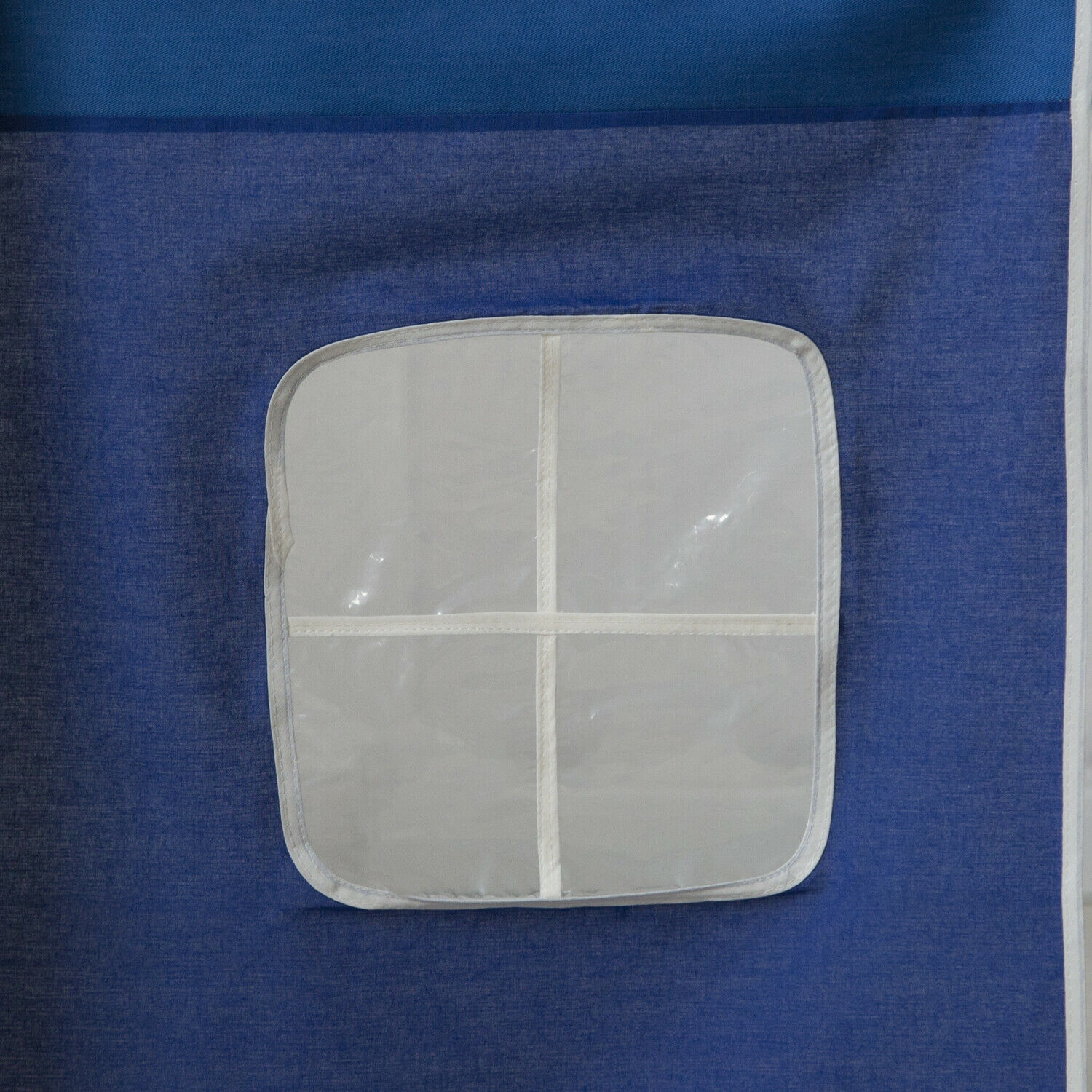 Bordure de lit Rideau de lit pour le lit mezzanine Tissu du rideau en coton bleu