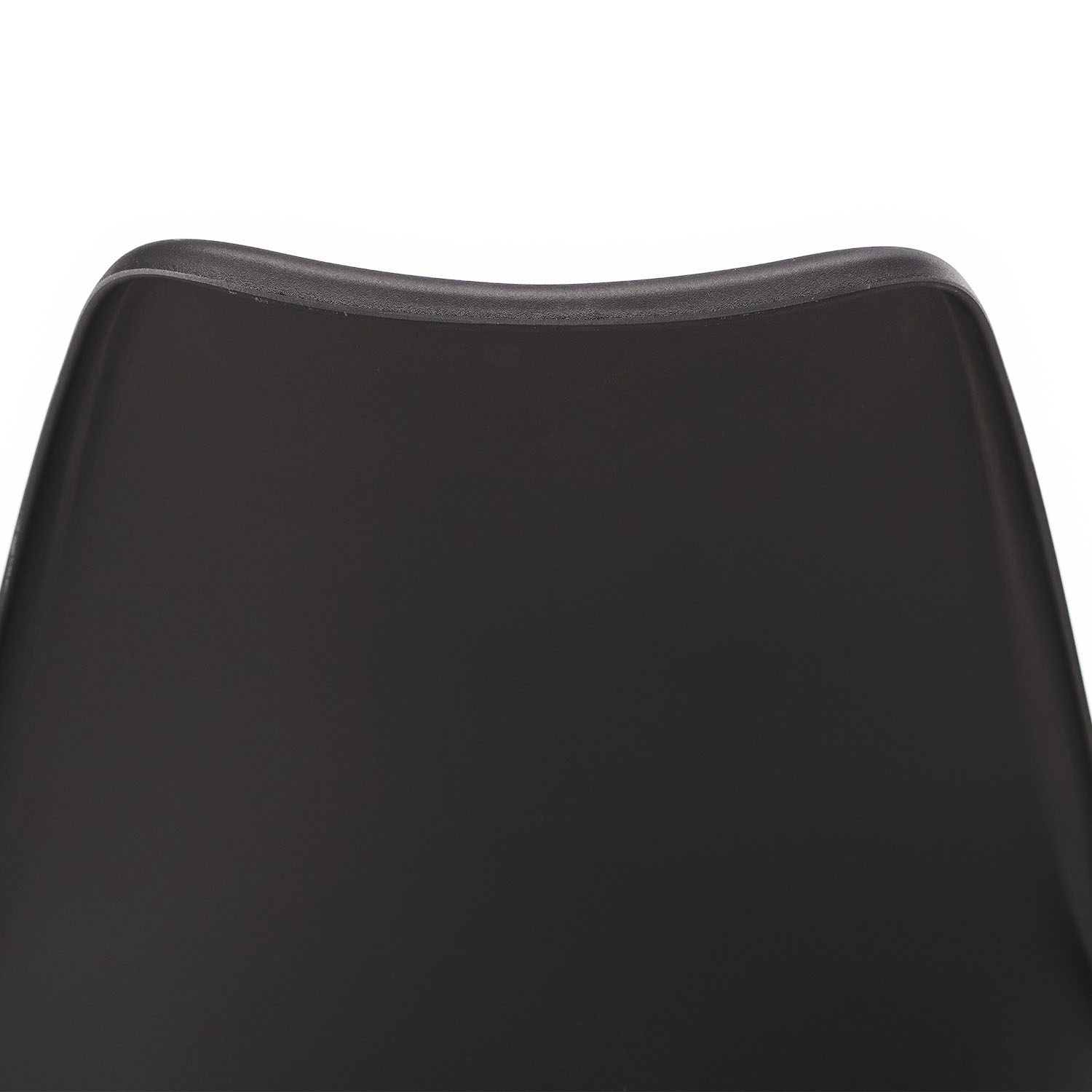 Black Dining Chair – Modern Plastic Design Chair with Wooden Legs | Contemporary Kitchen & Dining Chair