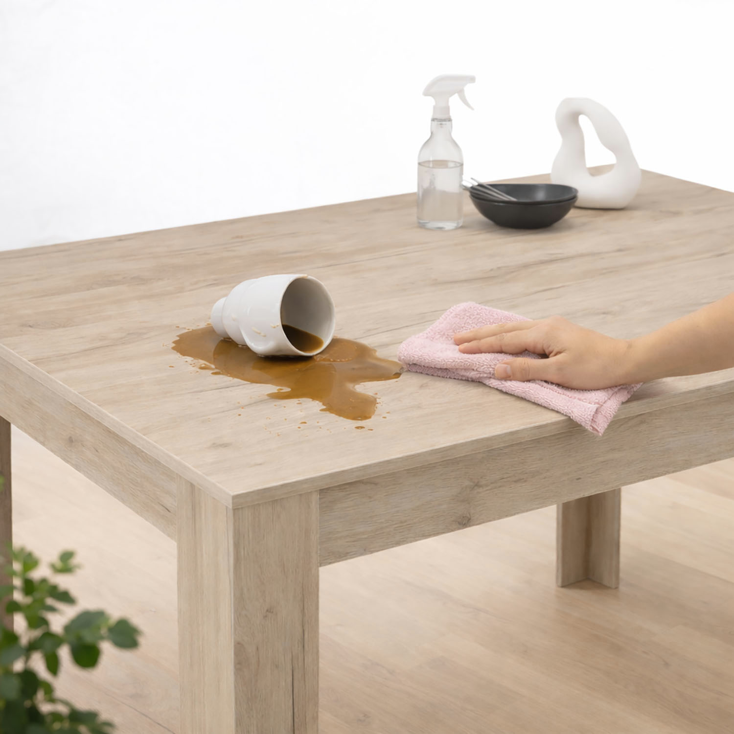 Modern Dining Table Kitchen Table Wooden Table 135x80 cm Grey Oak 6 Seater