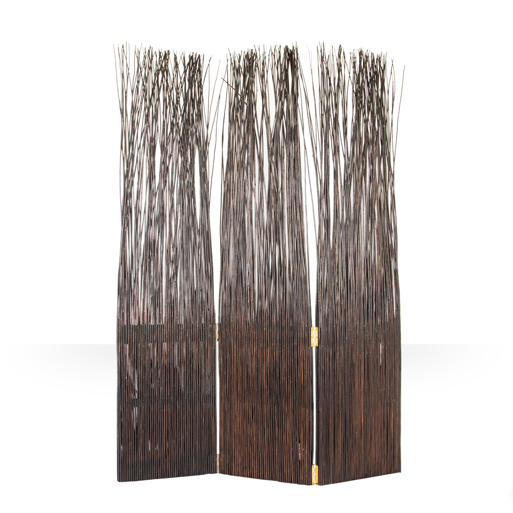 Paravent Willow Brown | 3-panel | Room Divider Partition Privacy Screen